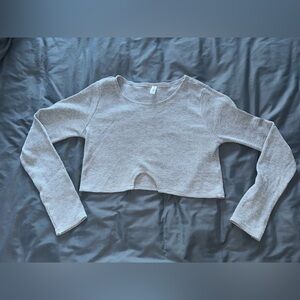 Pacsun grey cropped long sleeve
